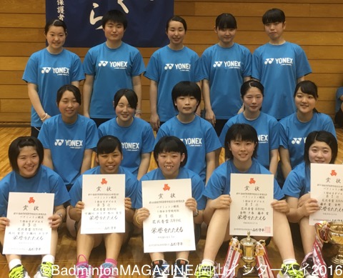 岡山ih16 花北青雲高校 女子 バドスピ Badminton Spirit