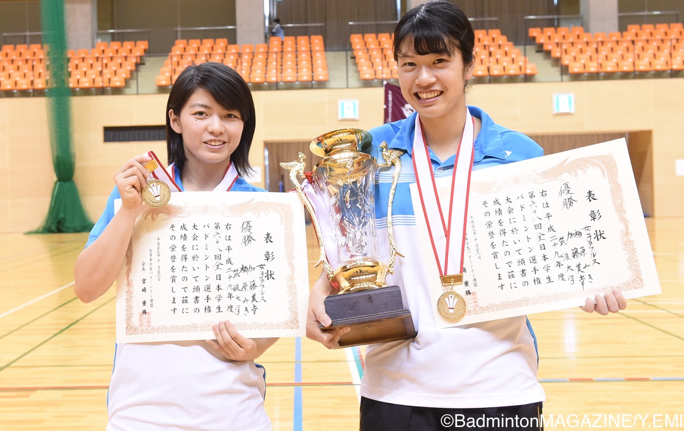 バドミントン　柏原 インカレ】加藤＆柏原が2年ぶり2度目のVで有終の美を飾る