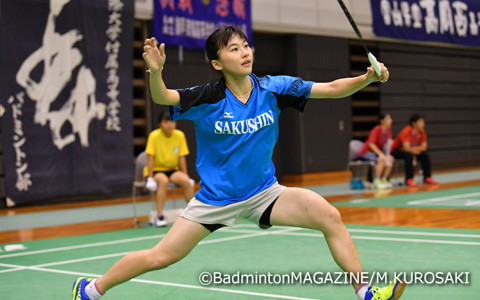 準決勝に駒を進めた佐川智香（作新学院）。自己最高の全国大会３位という壁の突破をめざす