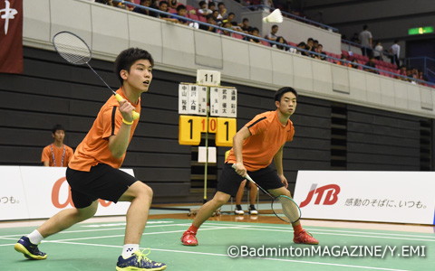 高校では全日本ジュニア、選抜に続くタイトルを獲得した中山裕貴（左）／緑川大輝（埼玉栄）