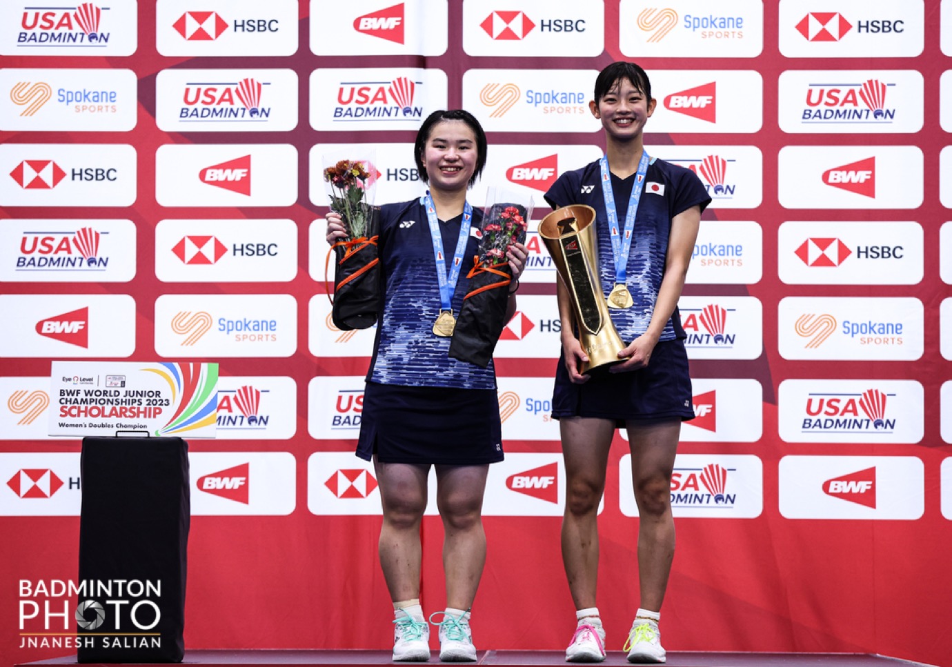 【世界ジュニア2023】田口真彩＆玉木亜弥が女子ダブルスで世界一に輝く！＜個人戦・最終日結果＞ バドスピ BADMINTON SPIRIT