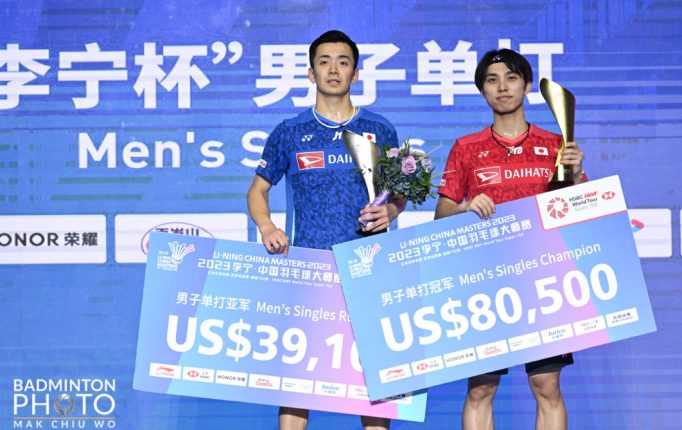 【中国マスターズ2023】奈良岡功大がツアー上位大会で初優勝！女子ダブルスは志田＆松山が優勝！＜決勝戦結果＞