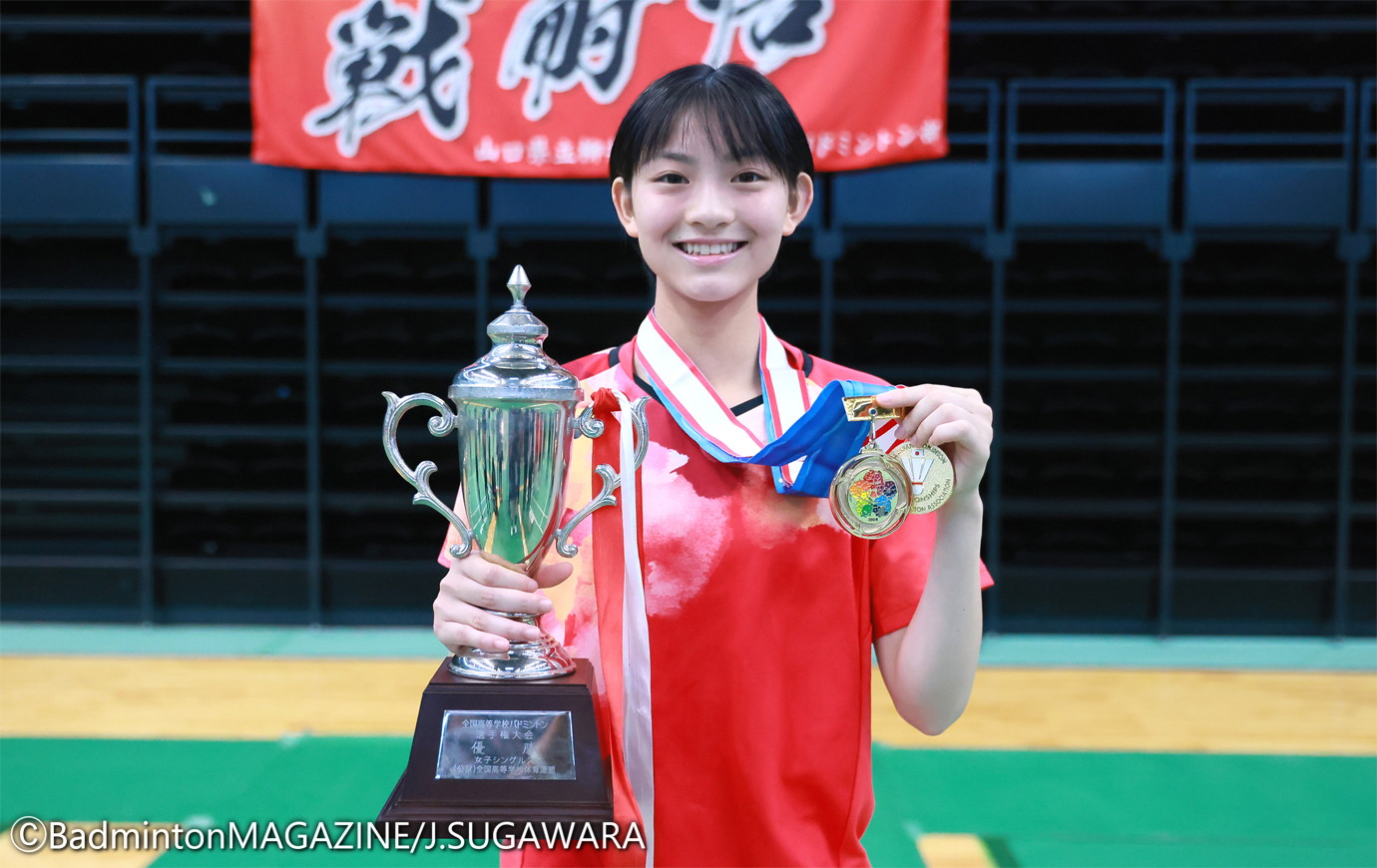 バドミントン宮崎友花缶バッジ 宮崎友花 缶バッチ バドミントン A代表 ジャパンオープン 缶